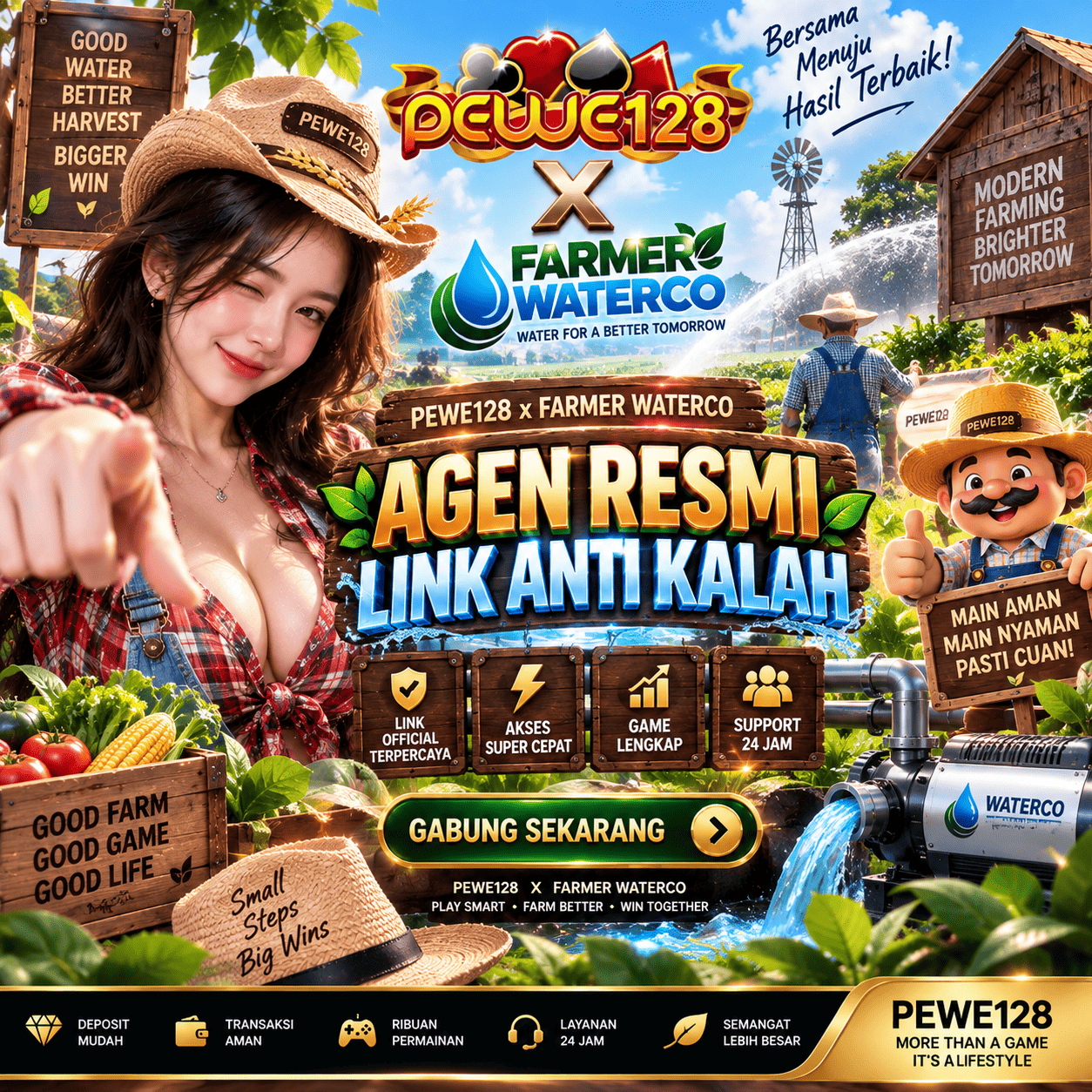 PEWE128 x Farmer Waterco Agen Resmi Link Anti Kalah